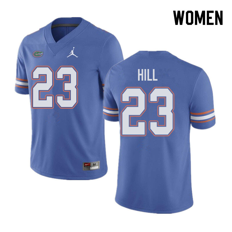 Jordan Brand Women #23 Jaydon Hill Florida Gators College Football Jerseys Sale-Blue